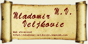 Mladomir Veljković vizit kartica